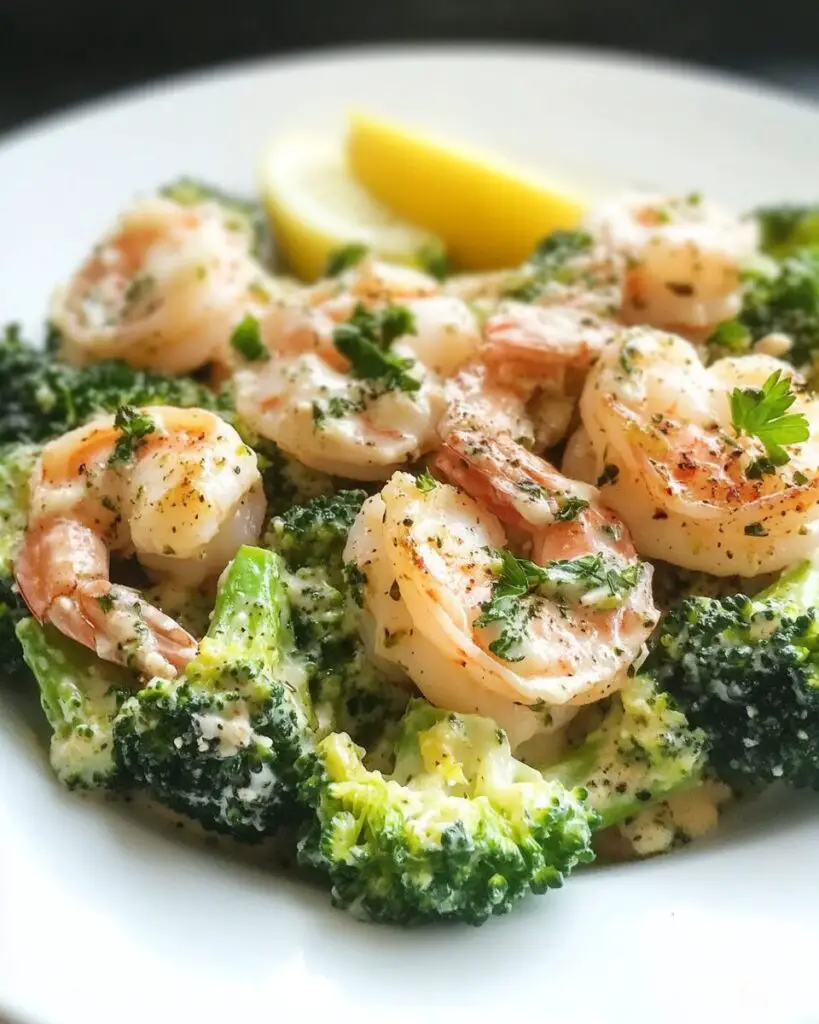 Creamy Garlic Shrimp & Broccoli