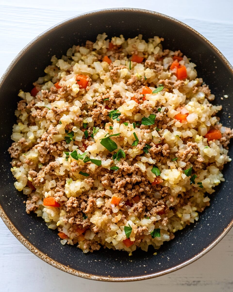 Spicy Cauliflower Rice with Ground Turkey