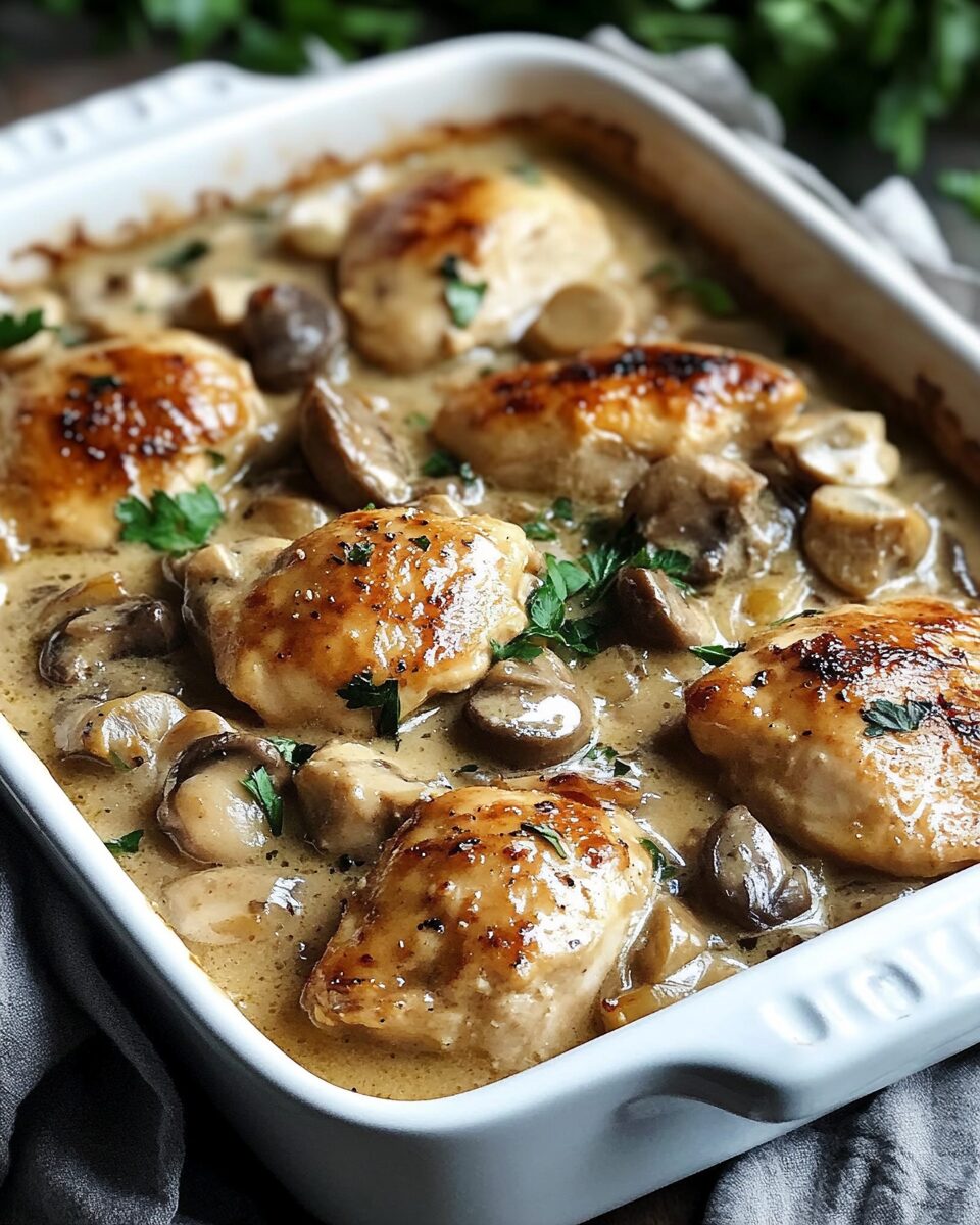 Baked Chicken Stroganoff