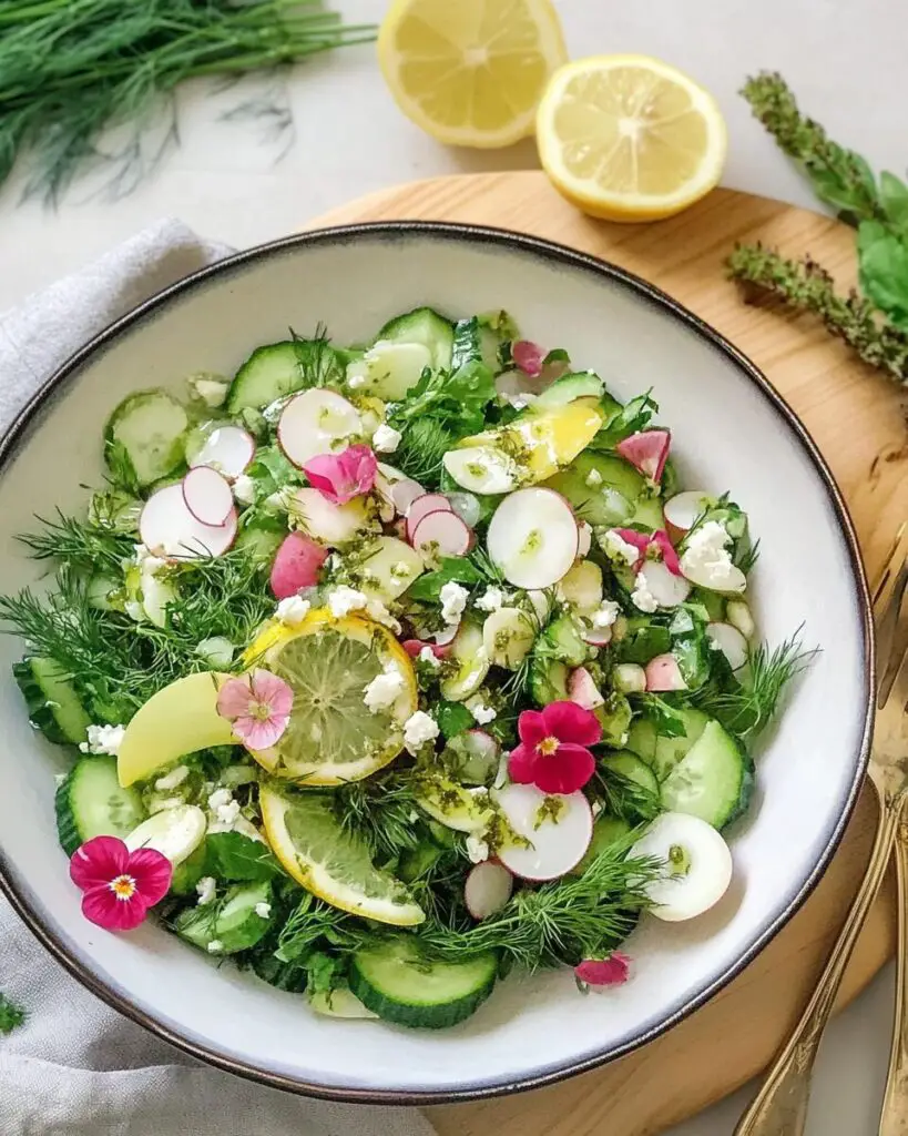 Spring Salad with Dill Lemon Vinaigrette