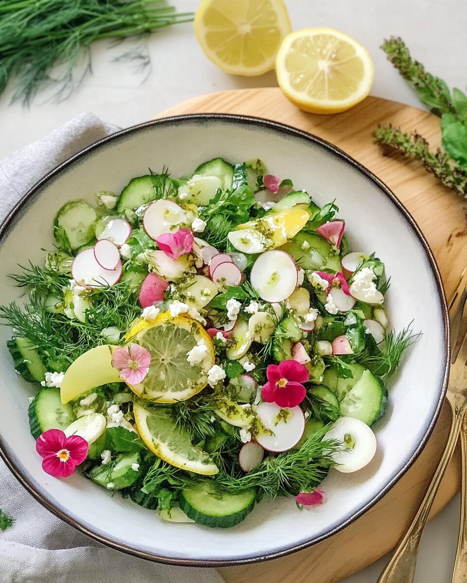 Spring Salad with Dill Lemon Vinaigrette
