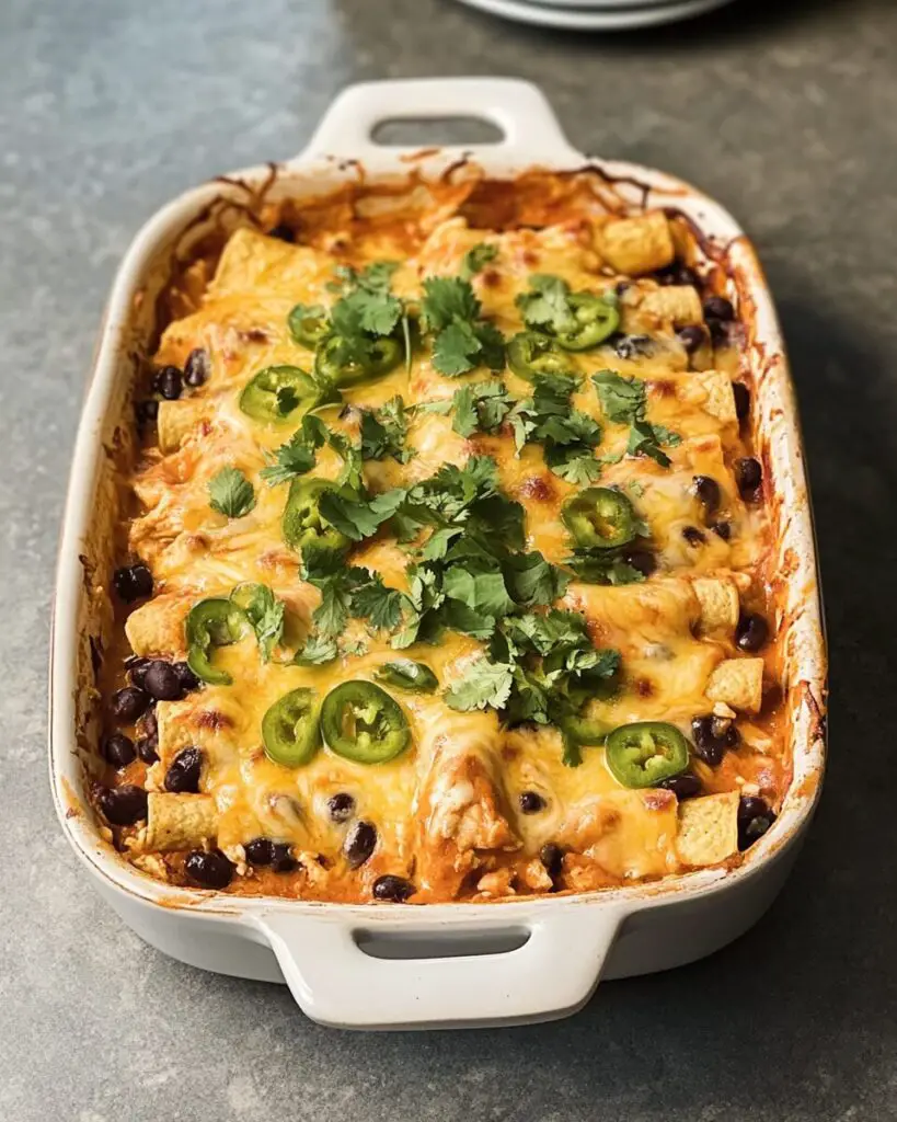Chicken and Black Bean Enchilada Casserole