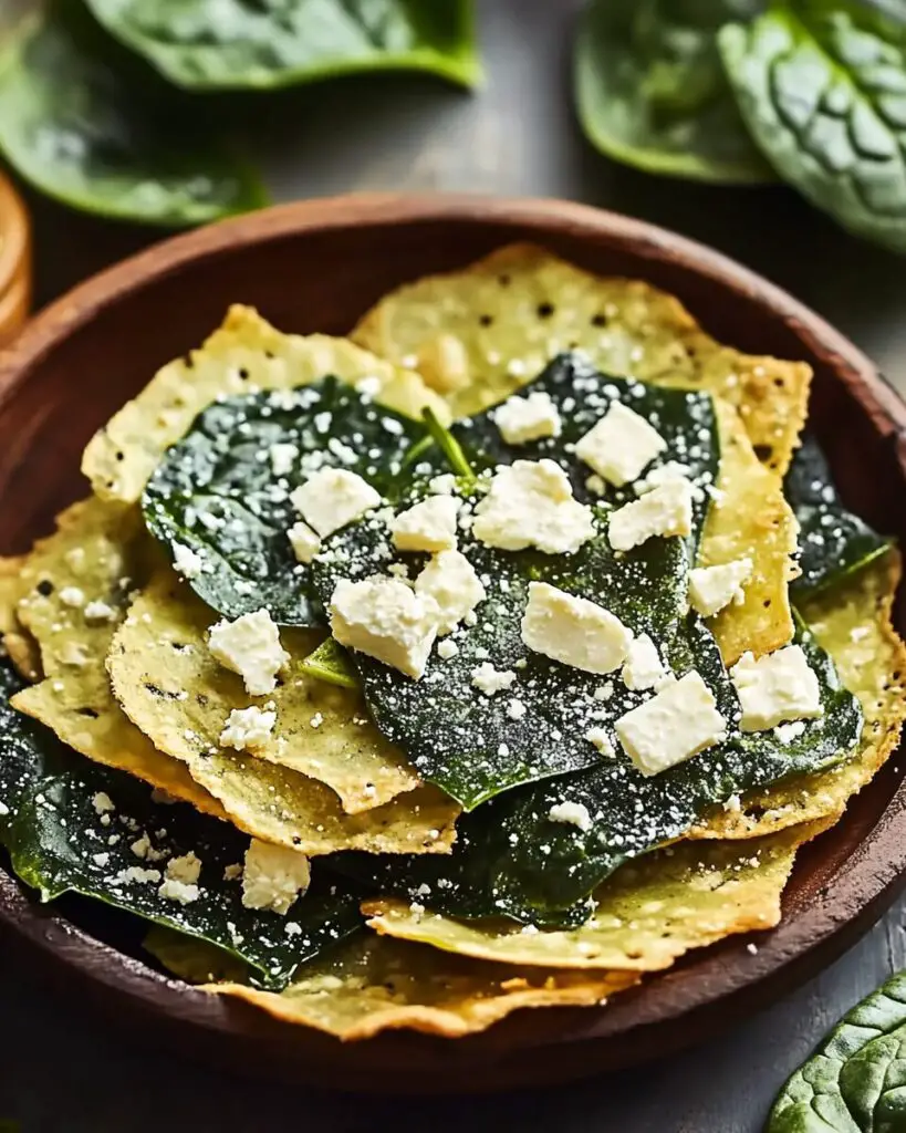 Mediterranean Spinach and Feta Crisps