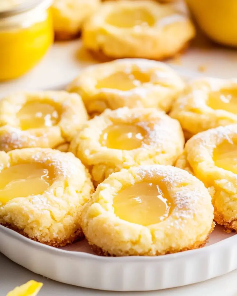 Lemon Curd Thumbprint Cookies