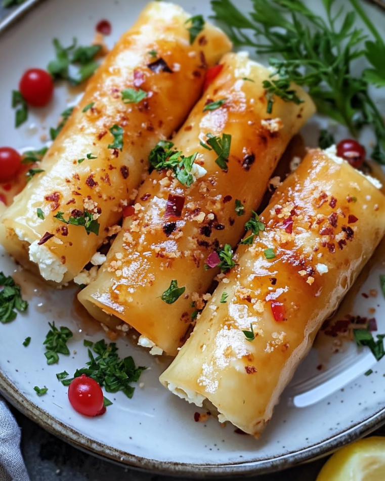 Oven Fried Feta Rolls