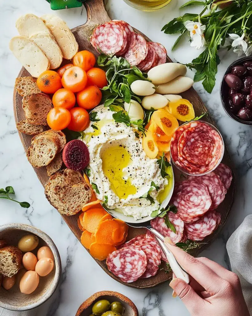 Whipped Feta Spring Dip Platter