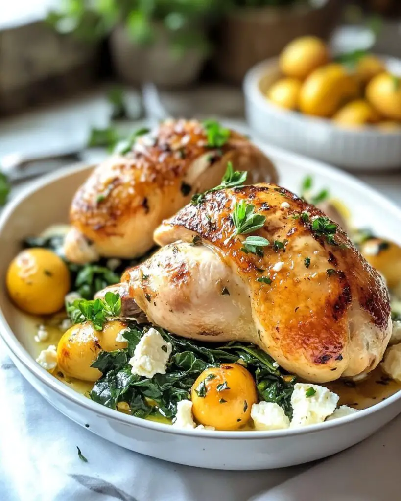 Stuffed Easter Chicken with Spinach and Feta