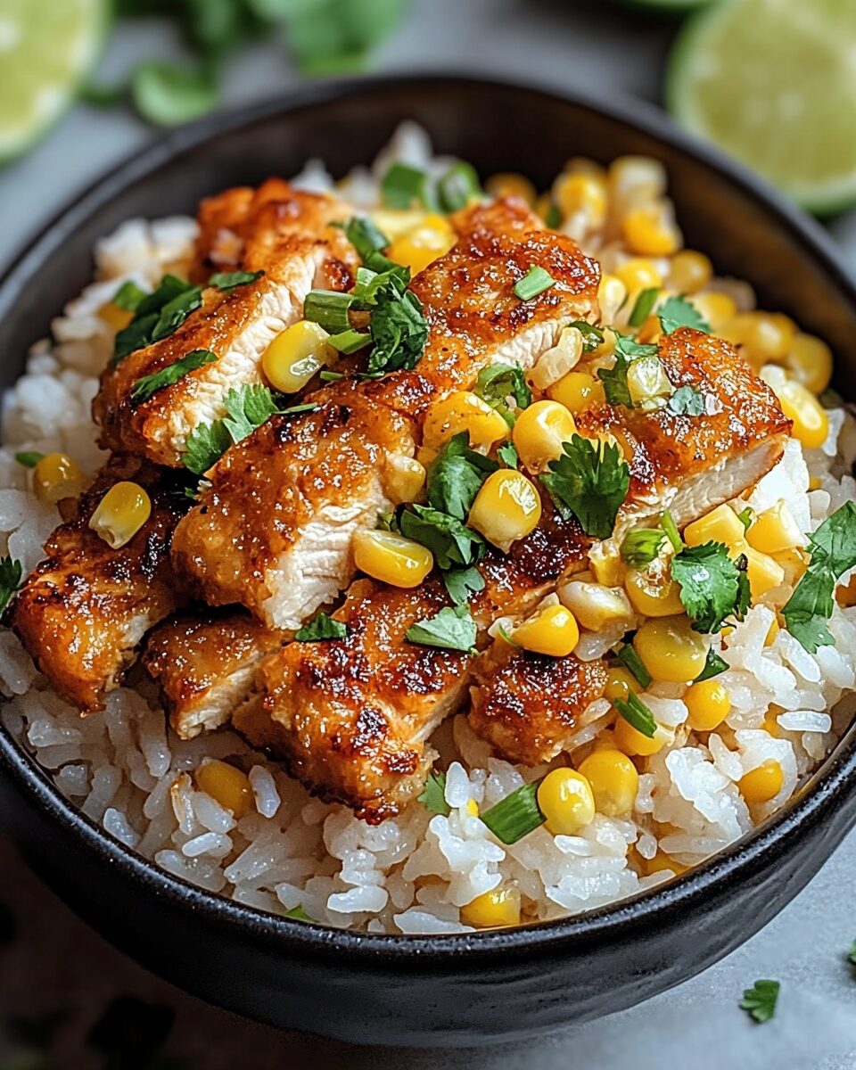 Street Corn Chicken Rice Bow