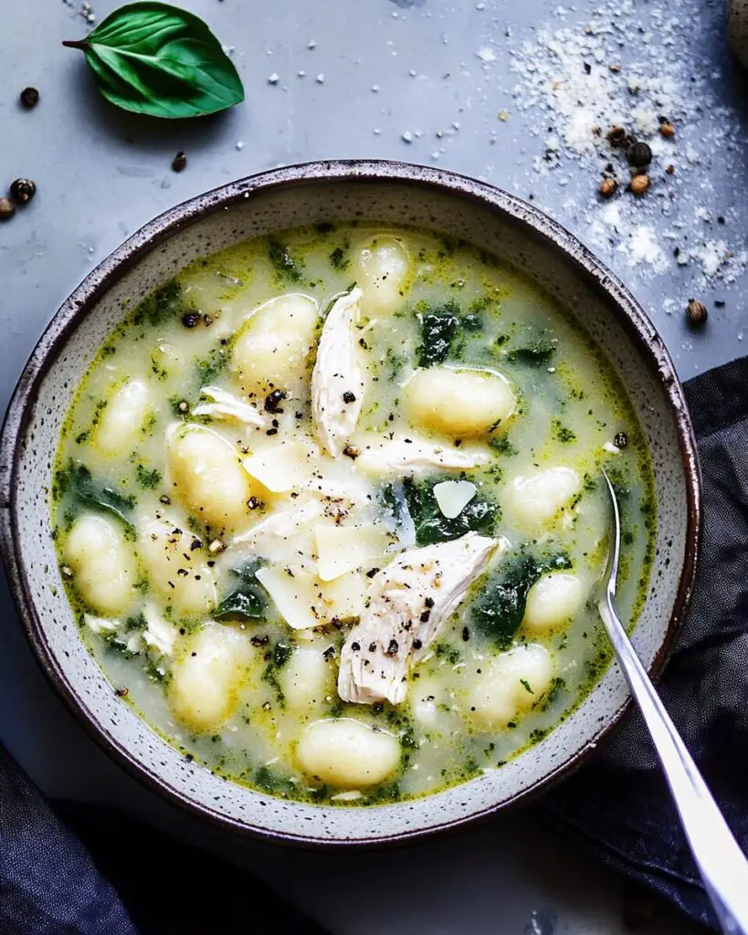 Pesto Chicken Gnocchi Soup
