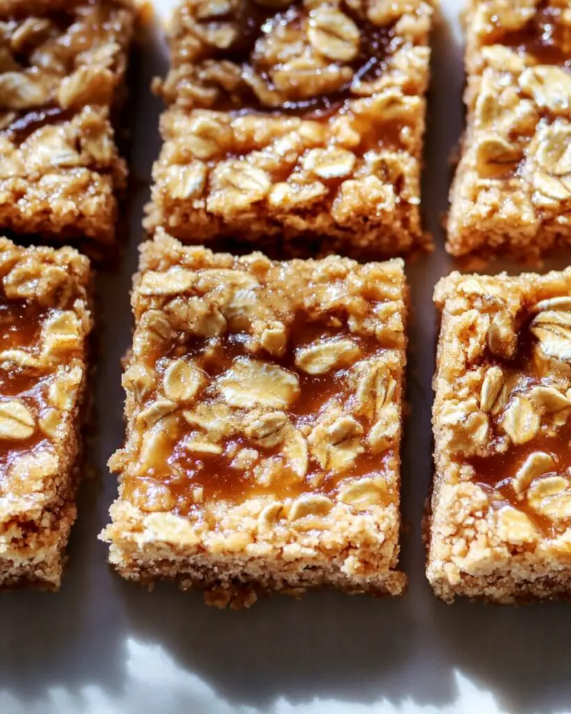 Gooey Caramel Oat Bars
