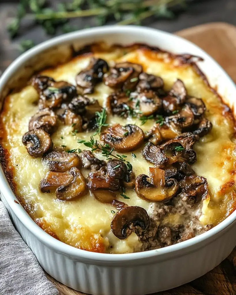 Hamburger Mushroom Bake
