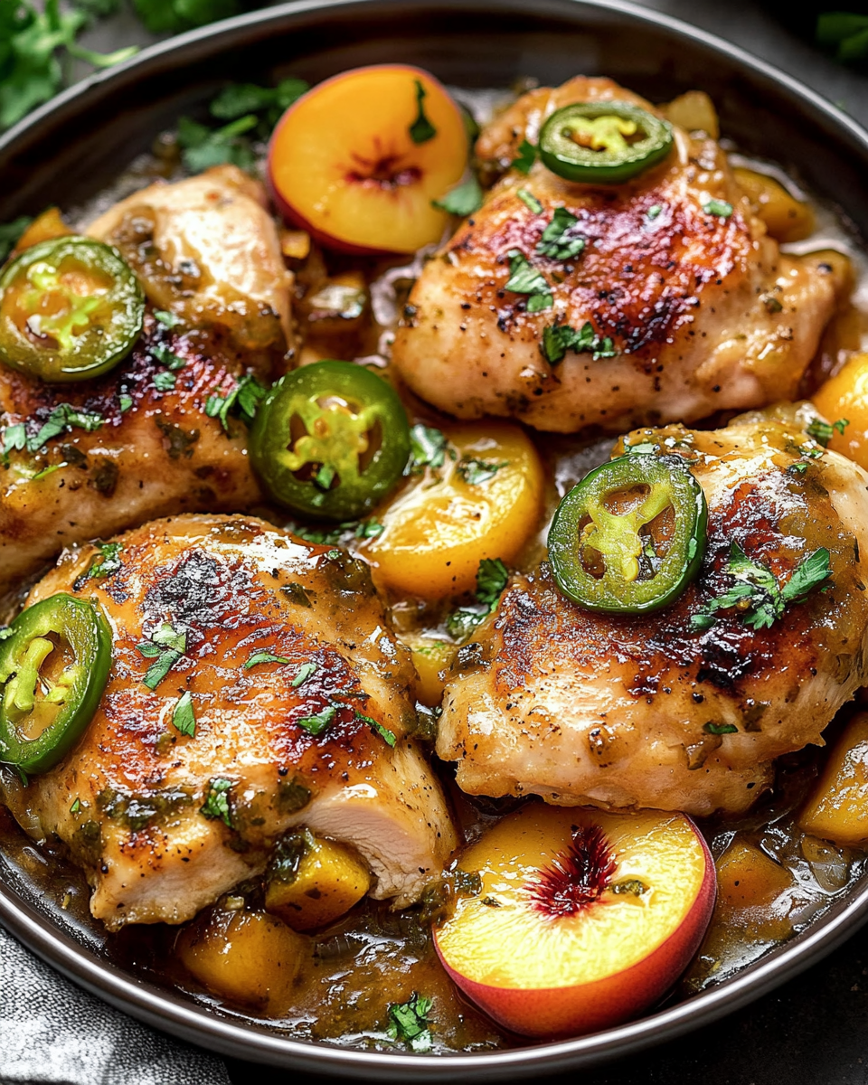 Jalapeño Peach Chicken