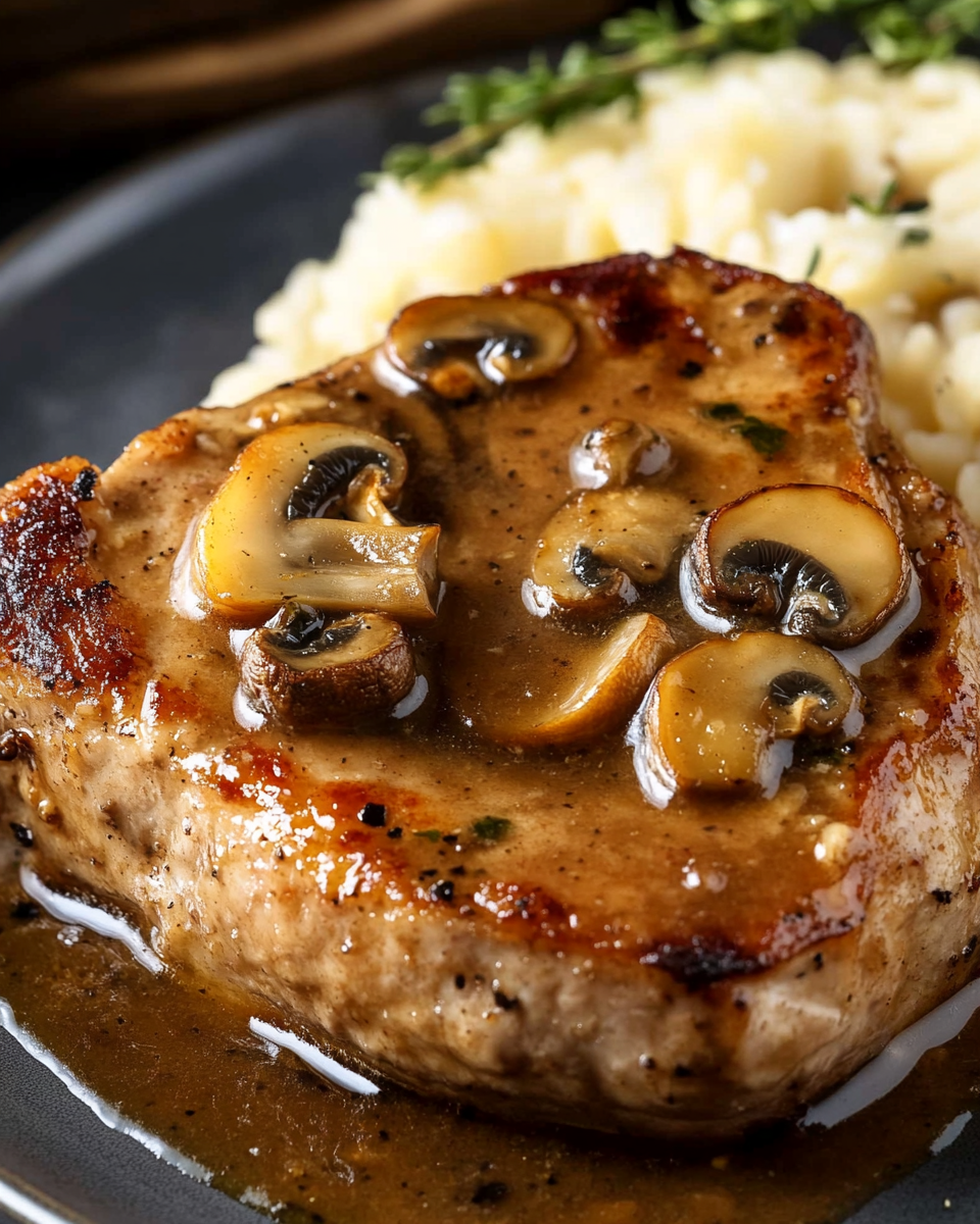 Mushroom Smothered Pork Chops