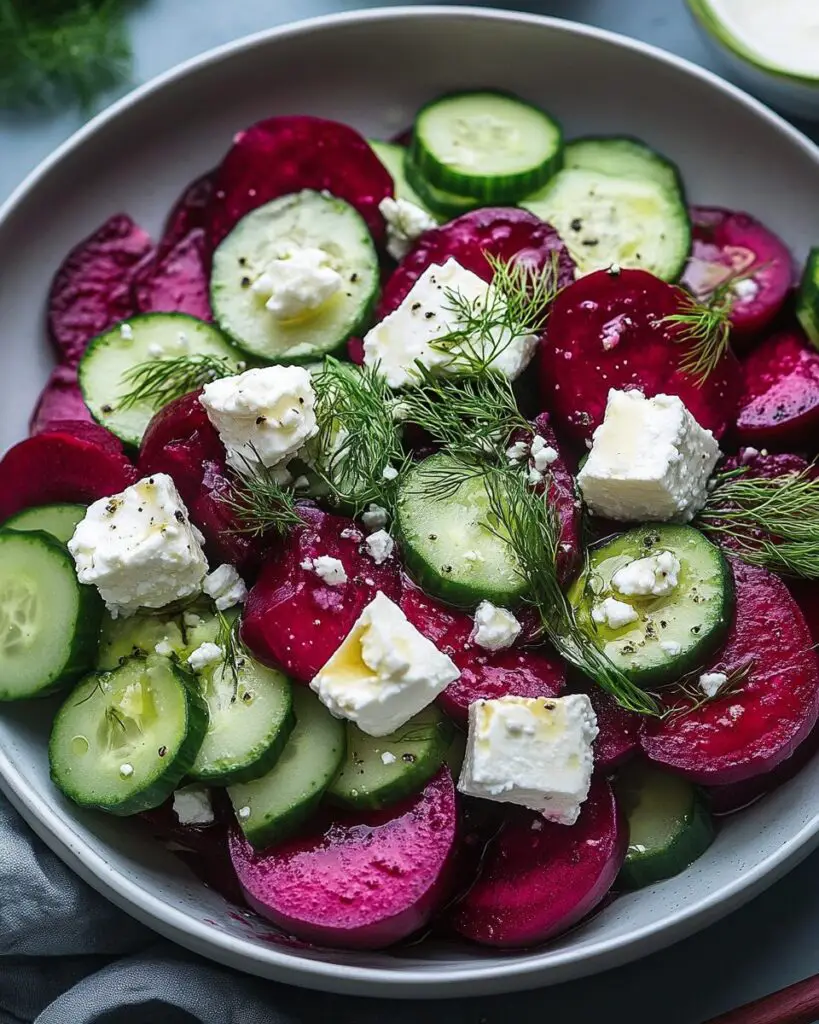 Beet Salad with Feta, Cucumber, and Dill