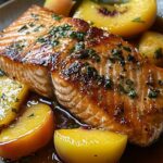 Bourbon Peach Roasted Salmon