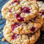 Buttery Raspberry Crumble Cookies