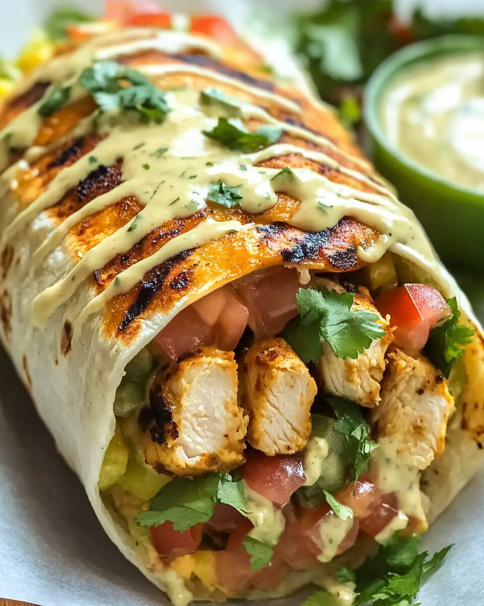 Chipotle Ranch Grilled Chicken Burrito