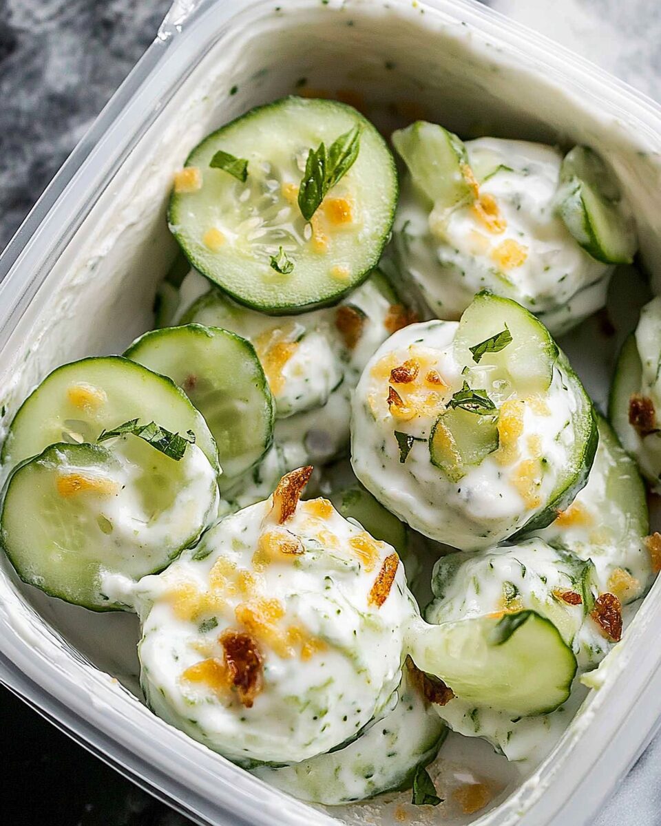 Cucumber Yogurt Bites
