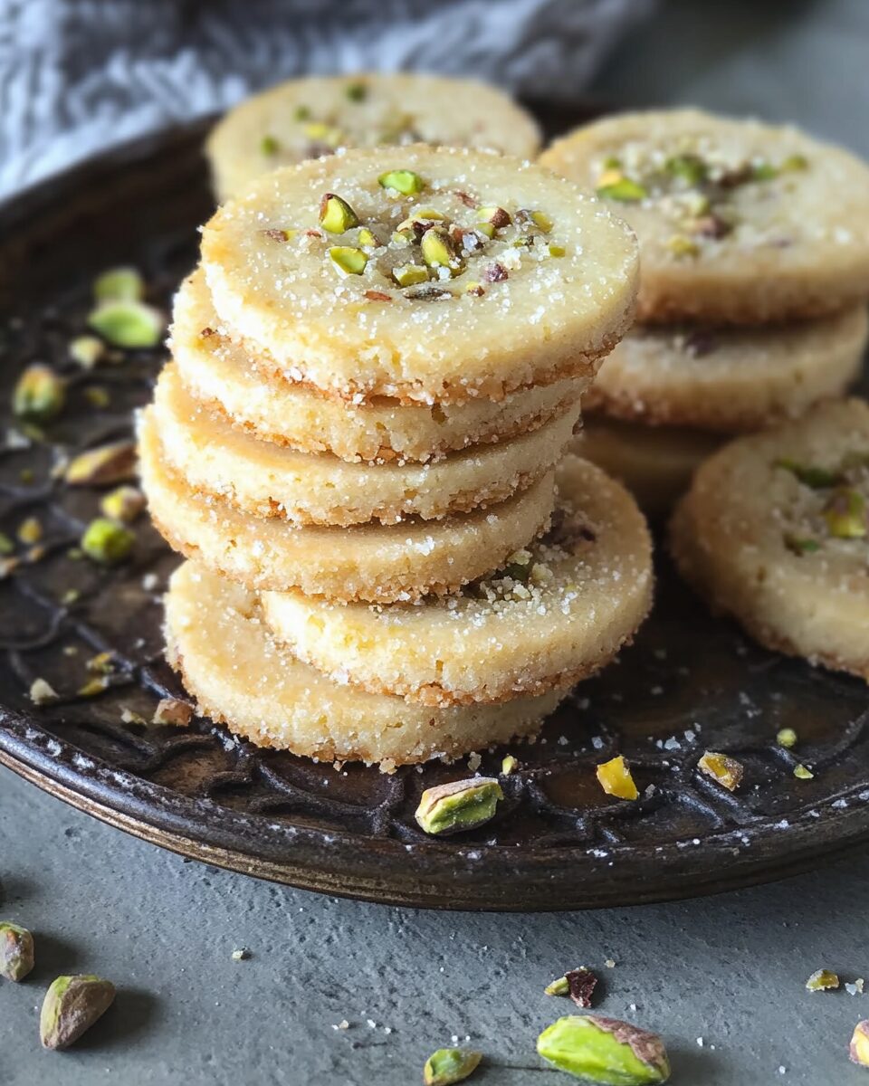 Pistachio Shortbread Cookies