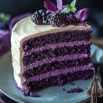 Purple Velvet Cake with White Chocolate Frosting