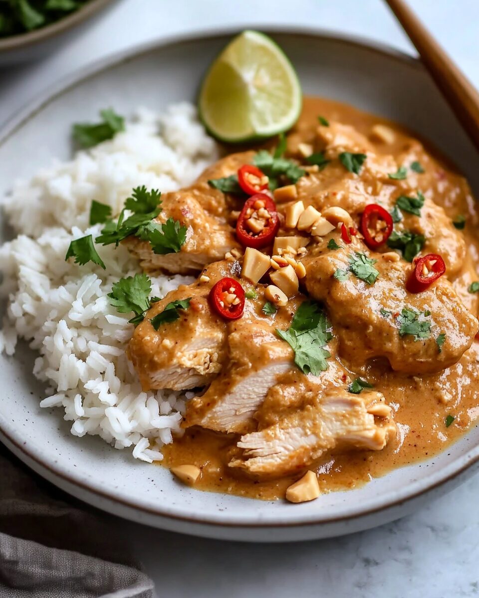 Slow Cooker Peanut Chicken