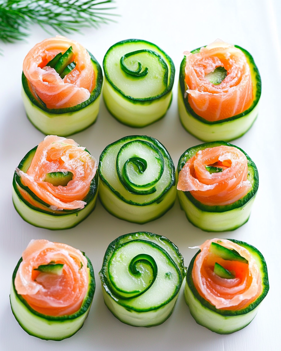 Smoked Salmon Cucumber Rolls