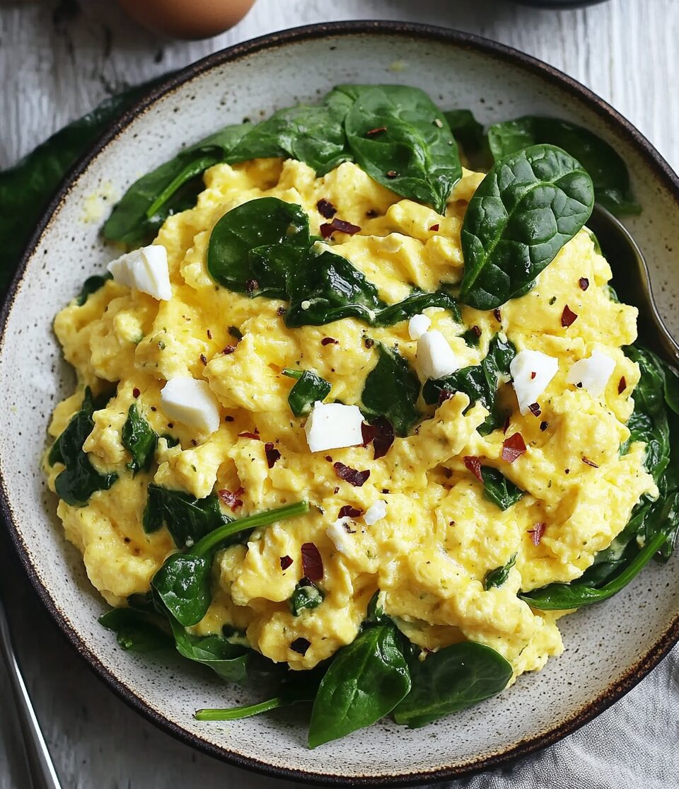 Spinach Scrambled Eggs