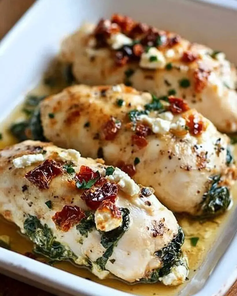 Spinach and Feta Chicken Rolls