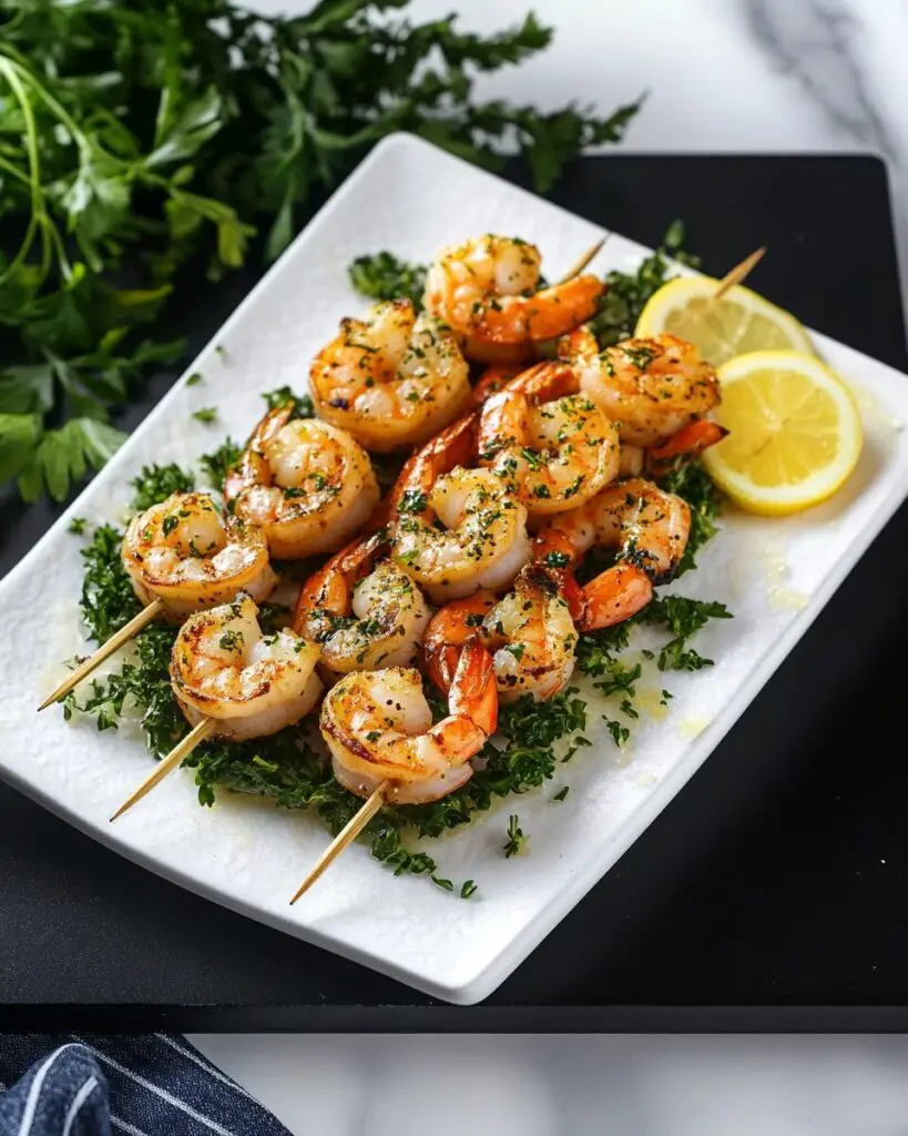 Grilled Lemon Herb Shrimp Skewers