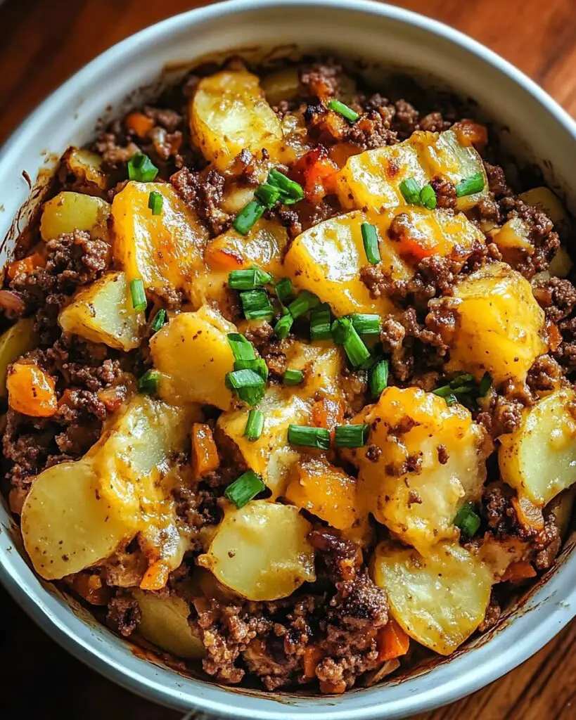 Hobo Casserole with Ground Beef & Potatoes