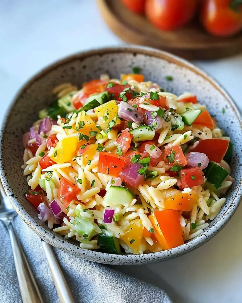 Rainbow Orzo Salad