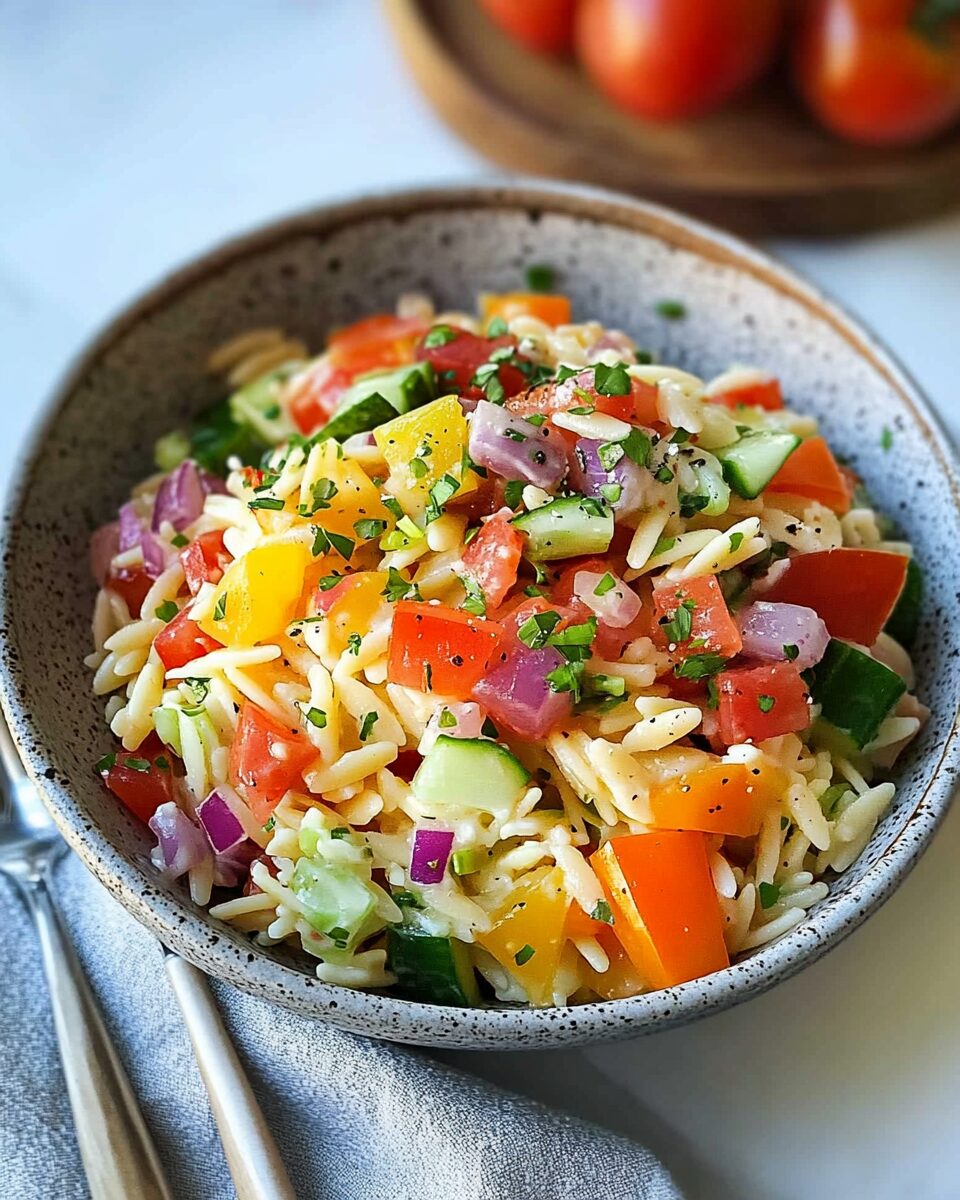 Rainbow Orzo Salad