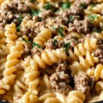 Stovetop Creamy Ground Beef Pasta