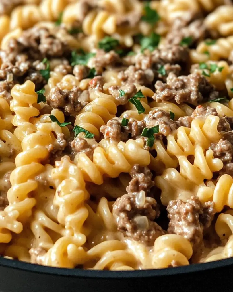 Stovetop Creamy Ground Beef Pasta