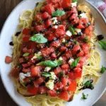 Bruschetta Pasta with Balsamic Drizzle