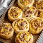 Cheesy Ham Breakfast Rolls