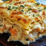 Garlic Butter Shrimp Scampi Lasagna