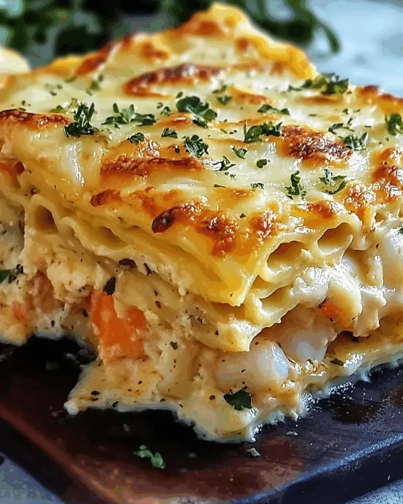 Garlic Butter Shrimp Scampi Lasagna