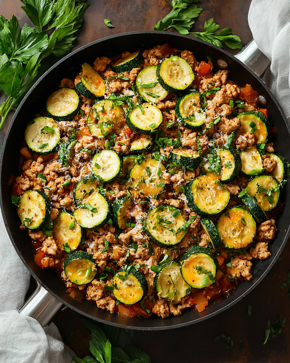 Ground Turkey and Zucchini Skillet