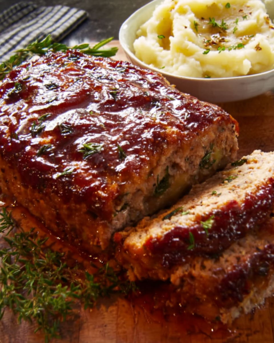 Home-Style Meatloaf with Garlic Smashed Potatoes