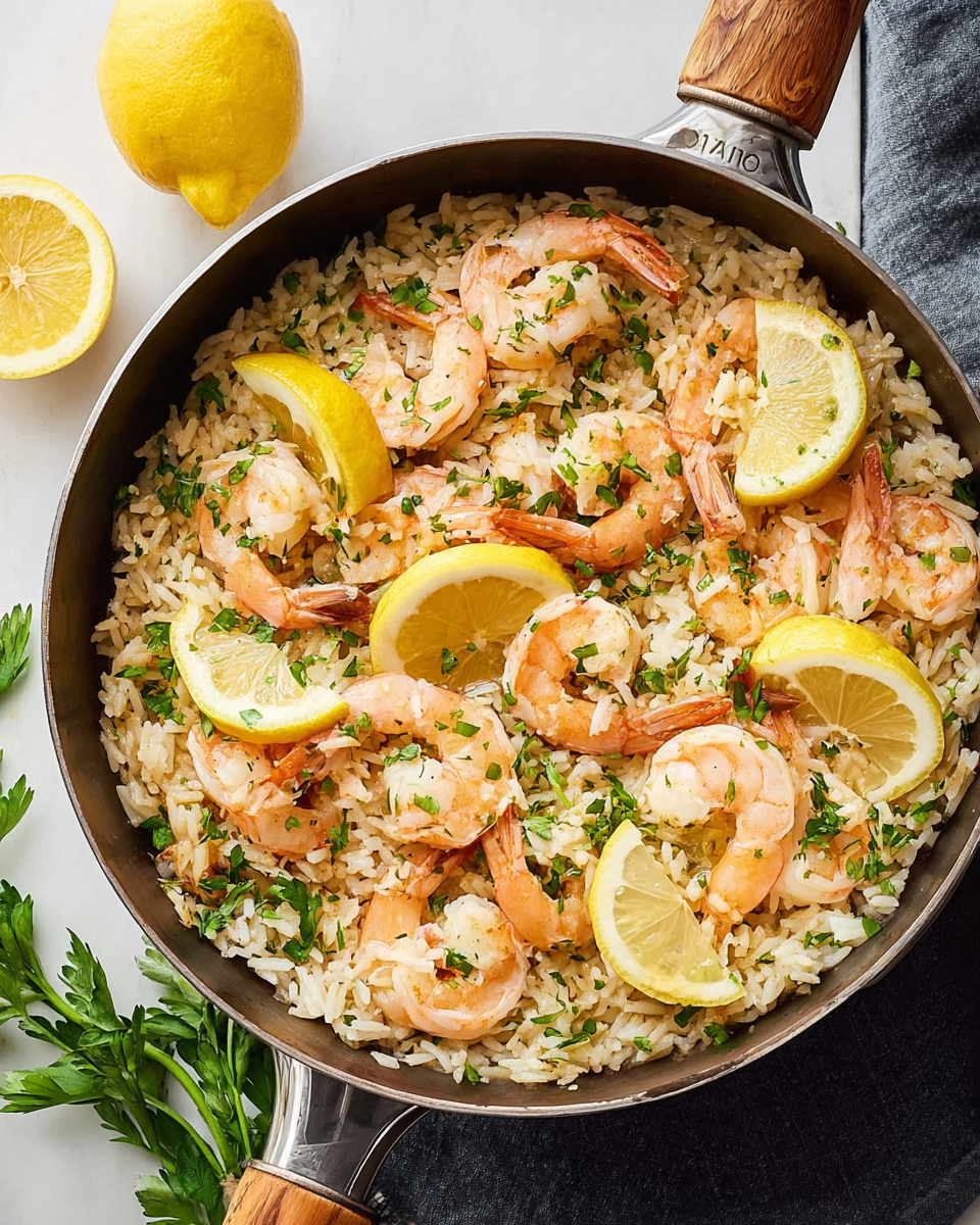 One-Pot Lemon Garlic Shrimp and Rice