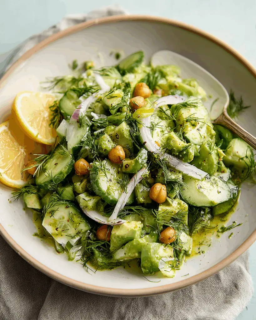 Lemon Herb Smashed Cucumber Salad