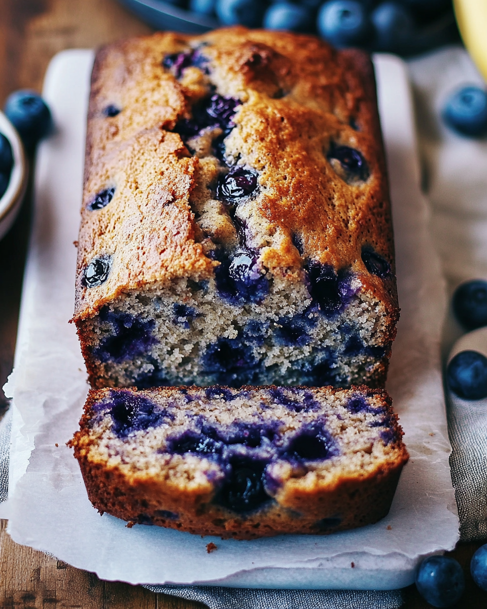 Banana Bread with Blueberries