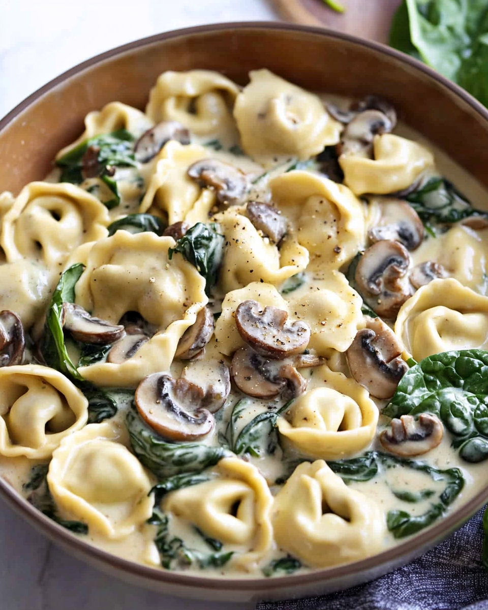 Classic Creamy Spinach & Mushroom Tortellini
