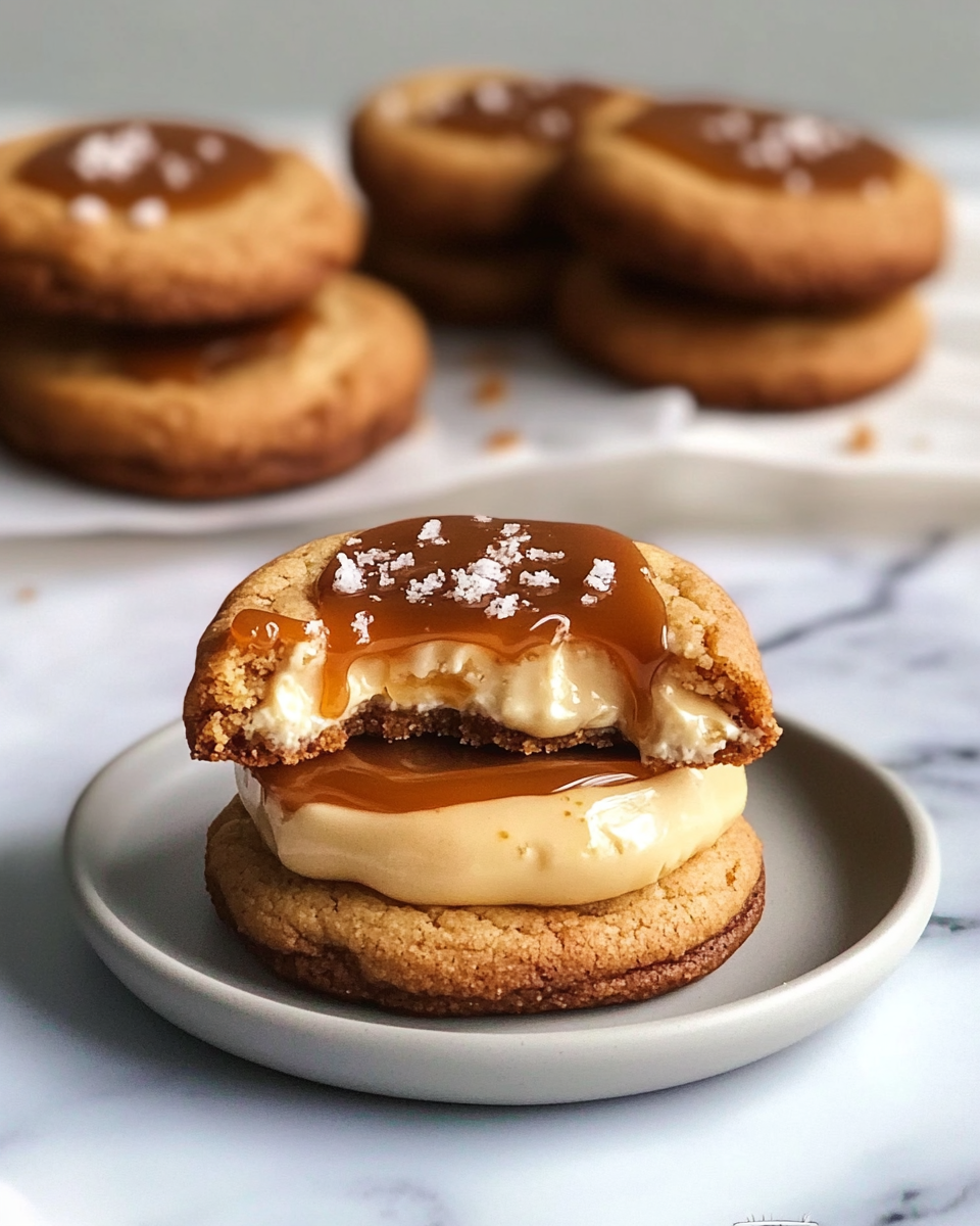 Salted Caramel Cheesecake Cookies