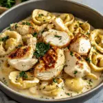 Tortellini Alfredo with Grilled Chicken