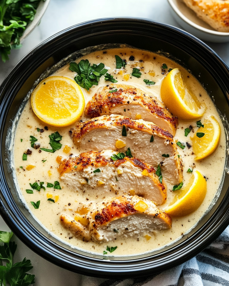 Crockpot Creamy Garlic Parmesan Chicken