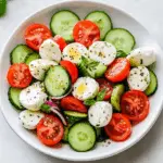 Fresh Cucumber Caprese Salad