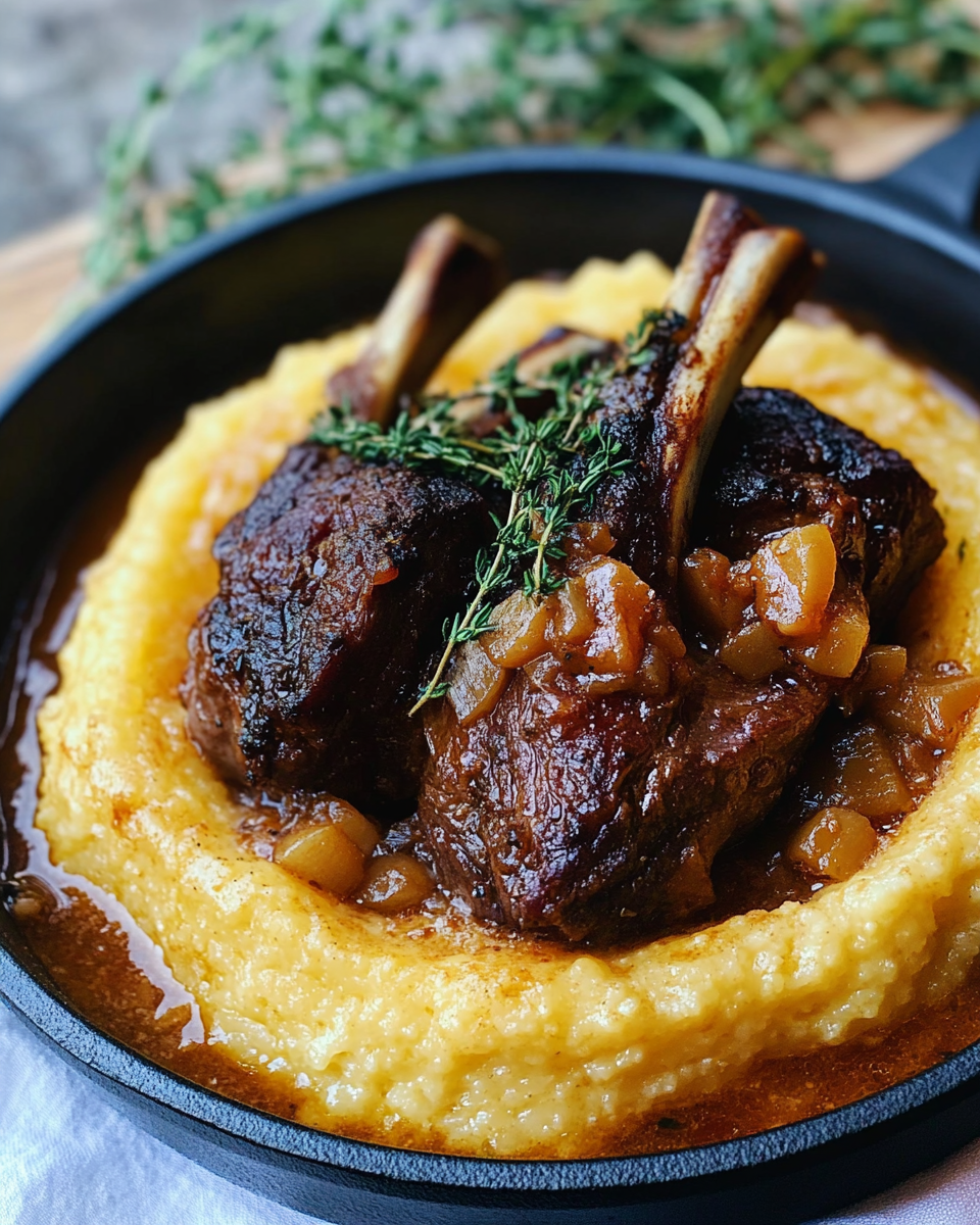 Gospel Lamb Shank with Smoked Gouda Grits
