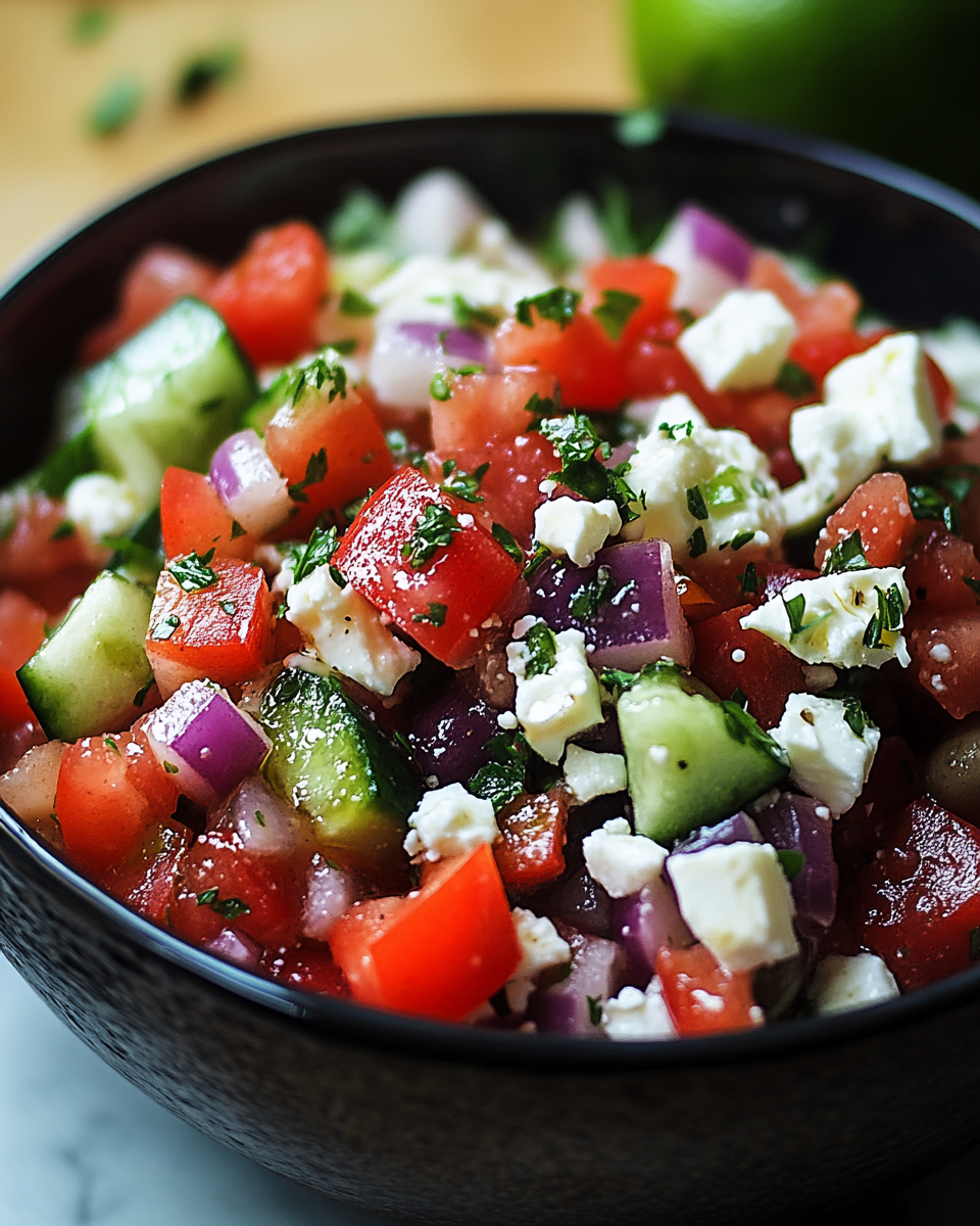 Greek Salsa with Feta and Olives